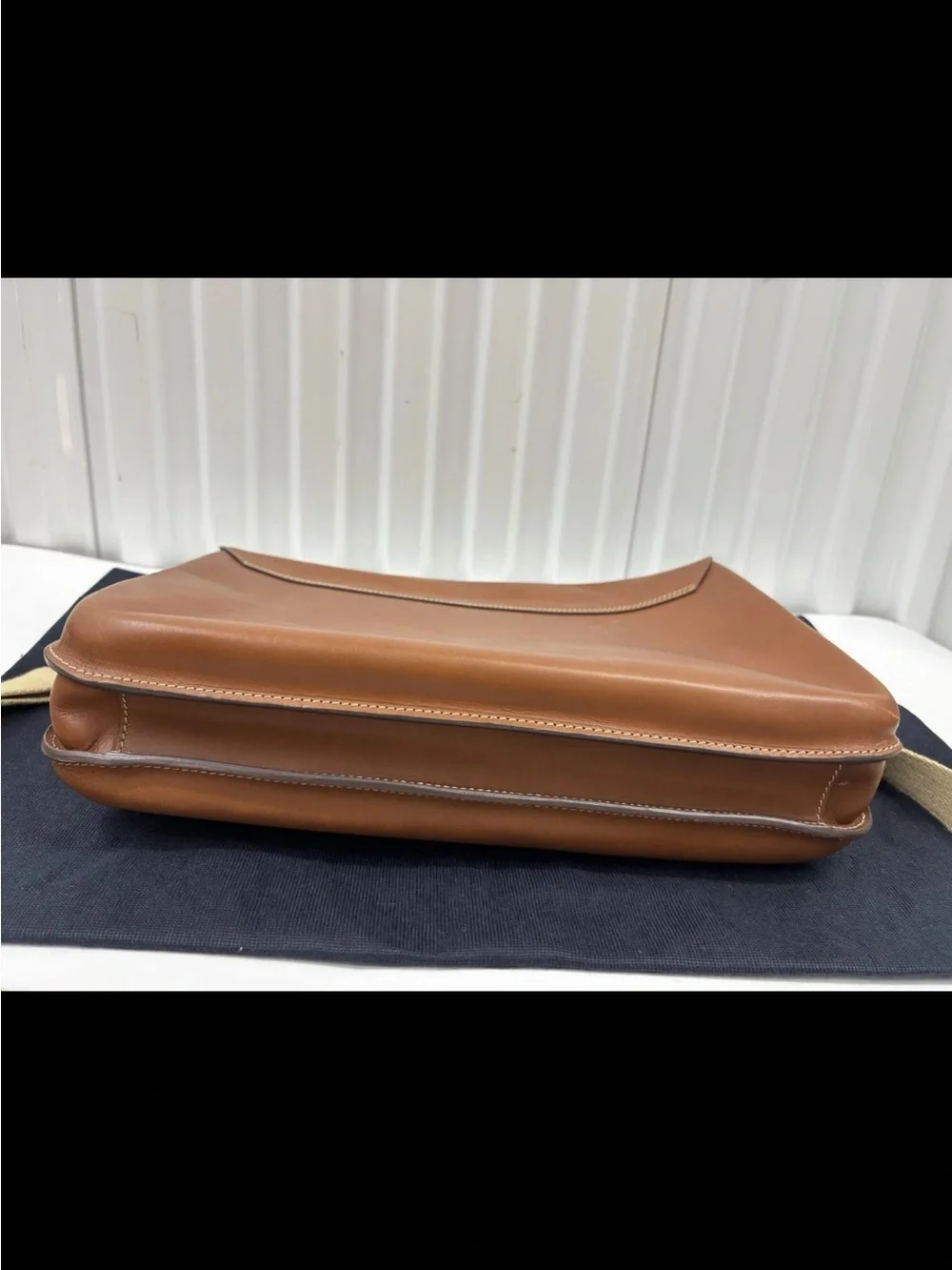 Boldrini Selleria Leather Messenger Bag Crossbody Tan Brown Satchel Italy Luxury